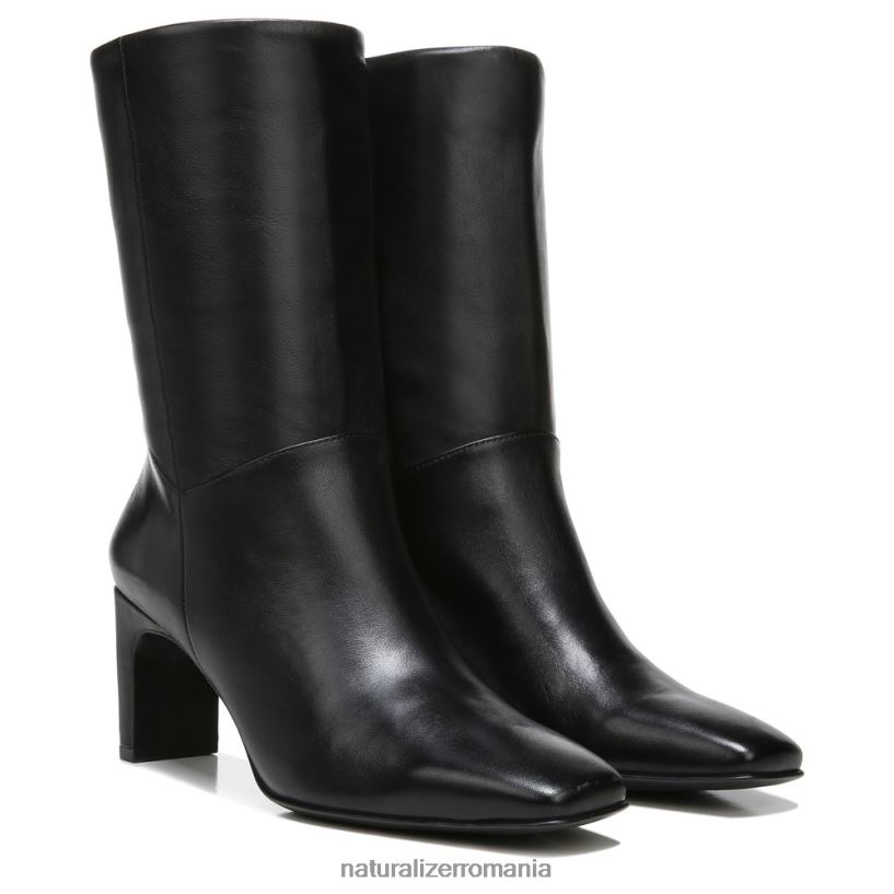 Naturalizer cizme | piele neagra femei platt bootie ZLD8DT667