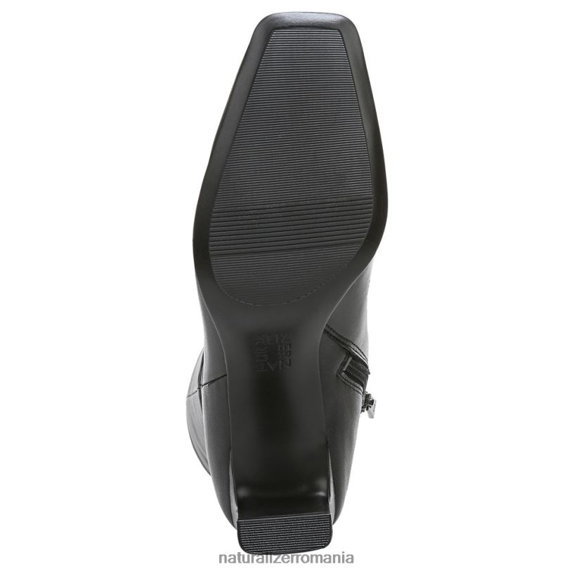 Naturalizer cizme | piele neagra femei platt bootie ZLD8DT667