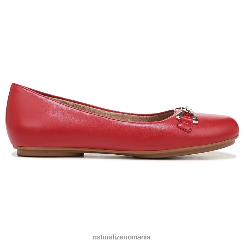 Naturalizer apartamente | piele roșie purpurie femei maxwell bit plat ZLD8DT55