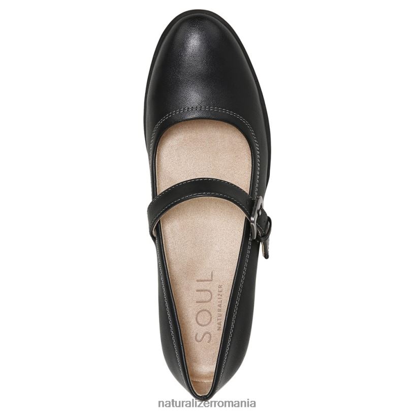 Naturalizer mocasini | negru neted sintetic femei suflet ramona mary jane flat ZLD8DT347