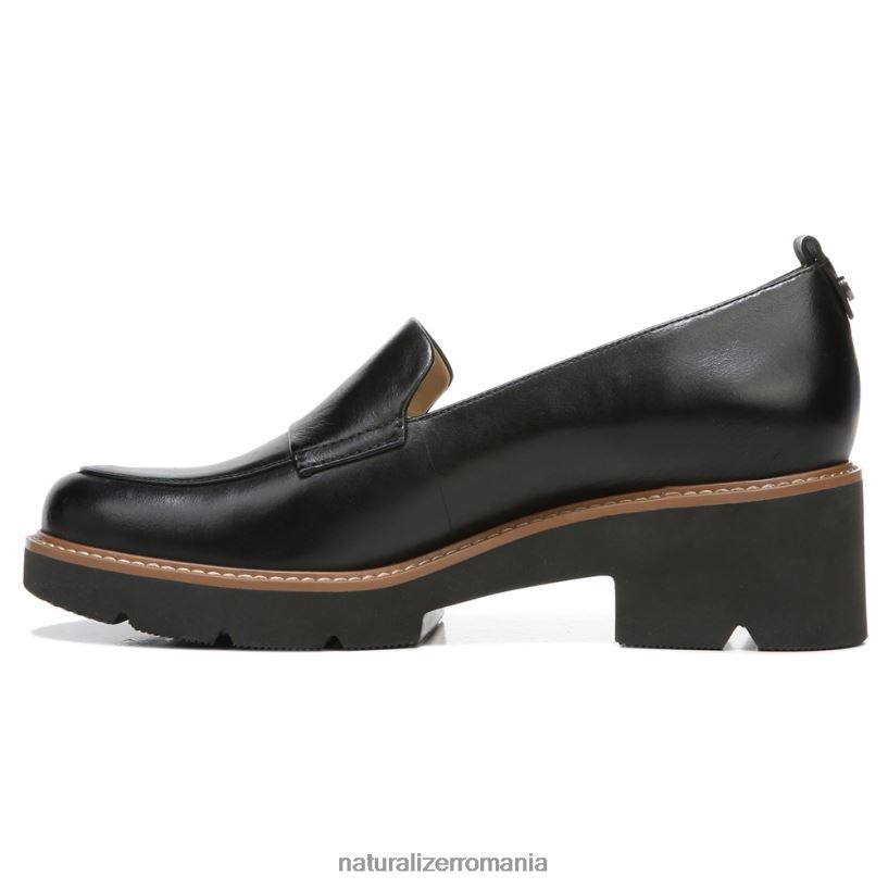 Naturalizer mocasini | piele neagra femei mocasnic cu talpă darry lug ZLD8DT164