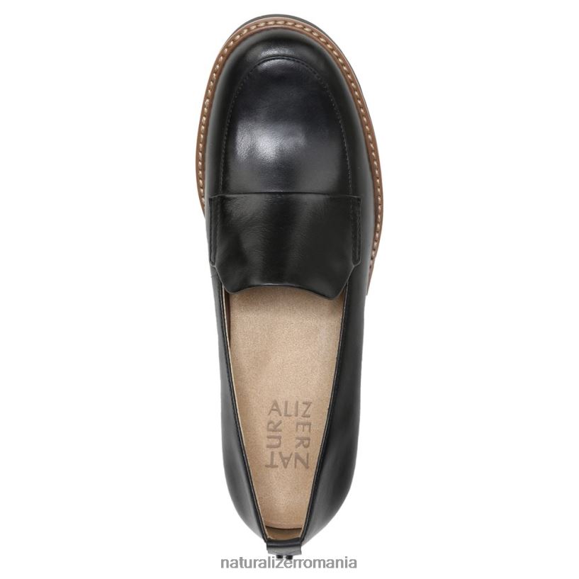 Naturalizer mocasini | piele neagra femei mocasnic cu talpă darry lug ZLD8DT164