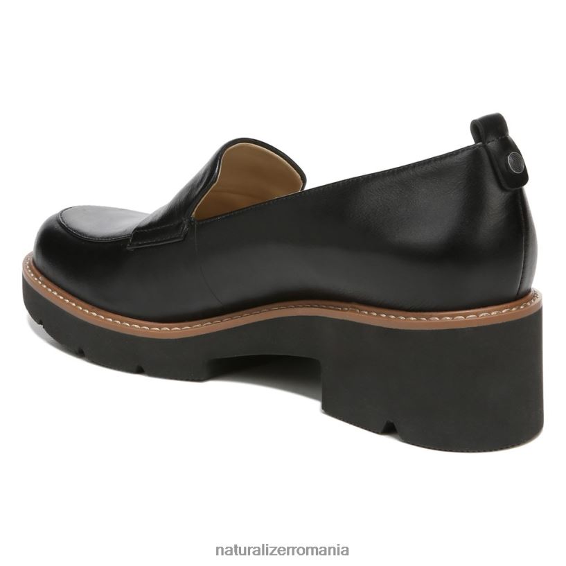 Naturalizer mocasini | piele neagra femei mocasnic cu talpă darry lug ZLD8DT164